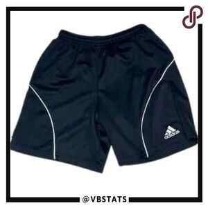 Boy's Large Adidas Black-White Athletic Shorts‎